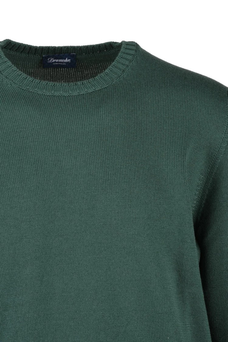 Drumohr Crew Neck Merino Wool Sweater - Green