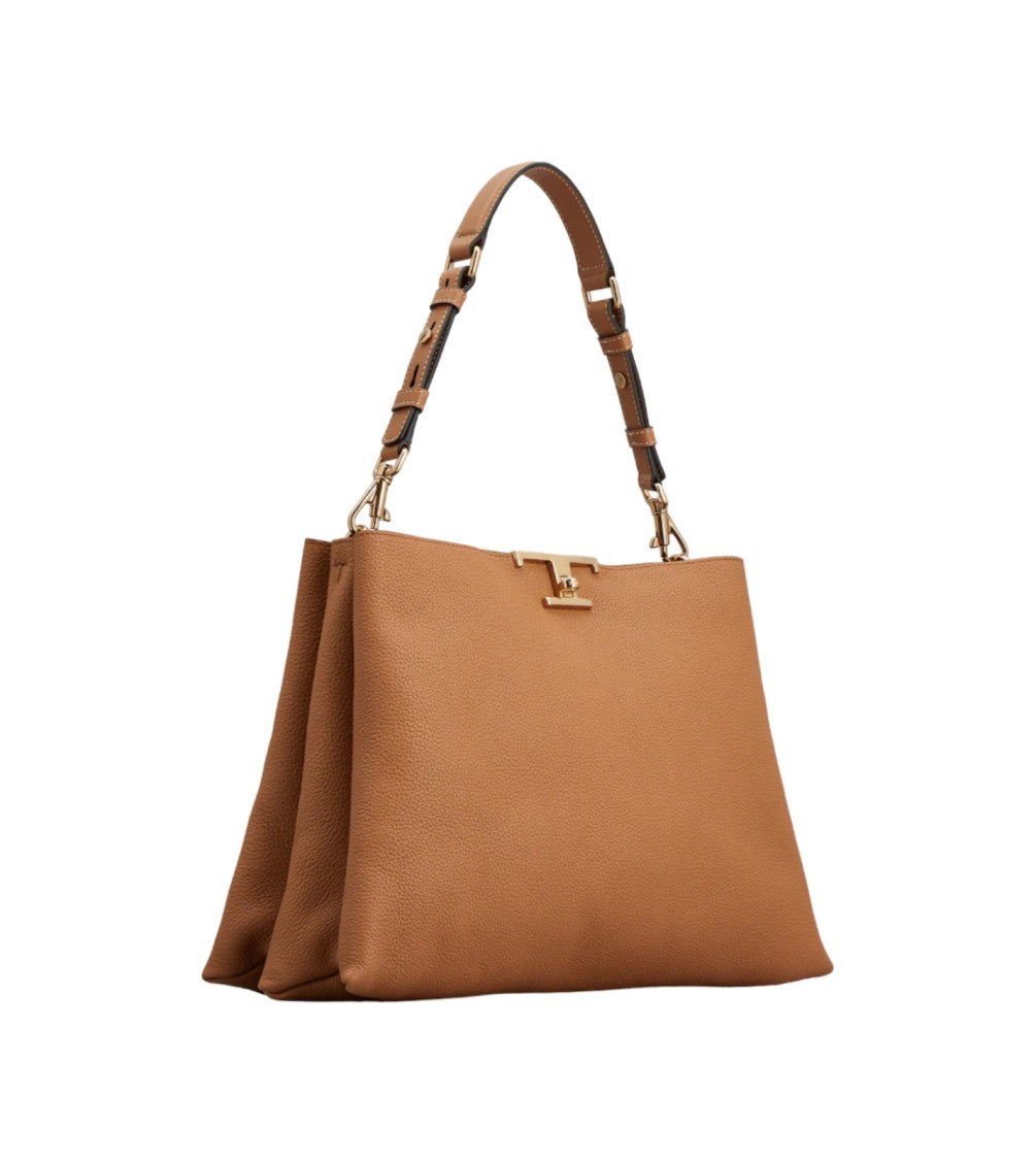 Tod's Structured Shoulder Bag With Pebbled Texture