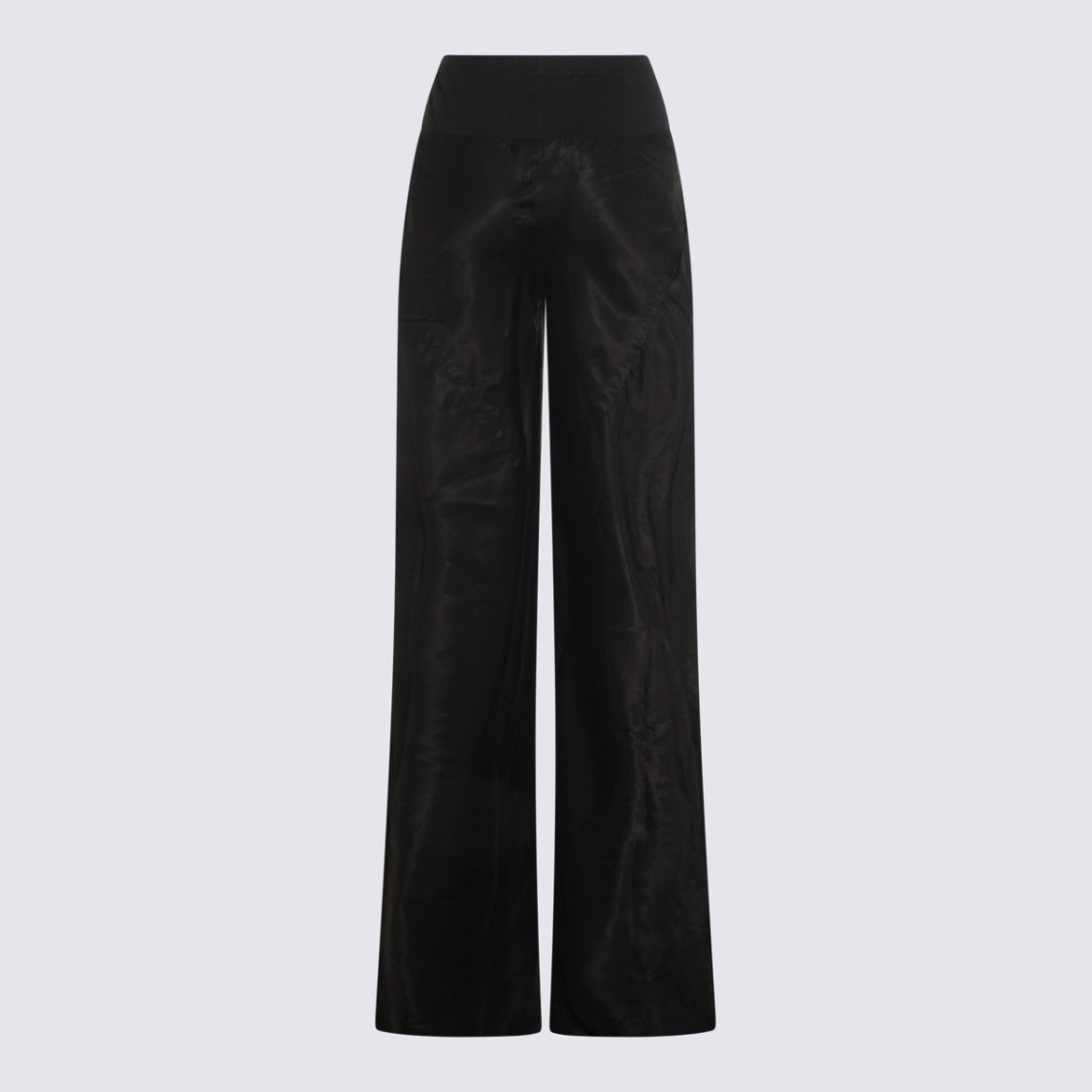 Rick Owens Wide-Leg Trousers With High Ribbed Waistband