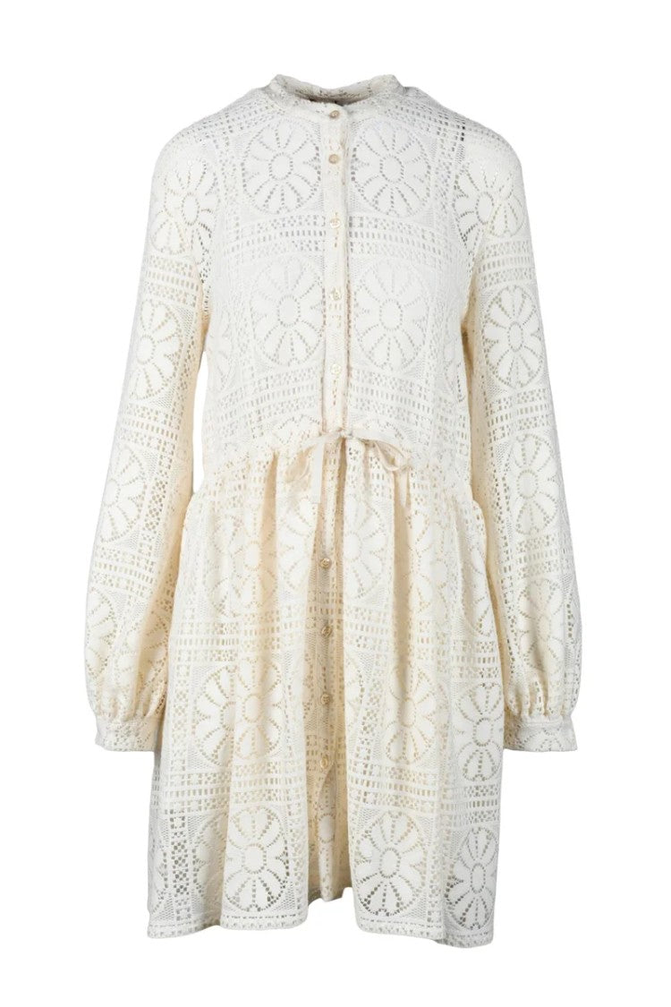 Black Coral Women's Dress - White