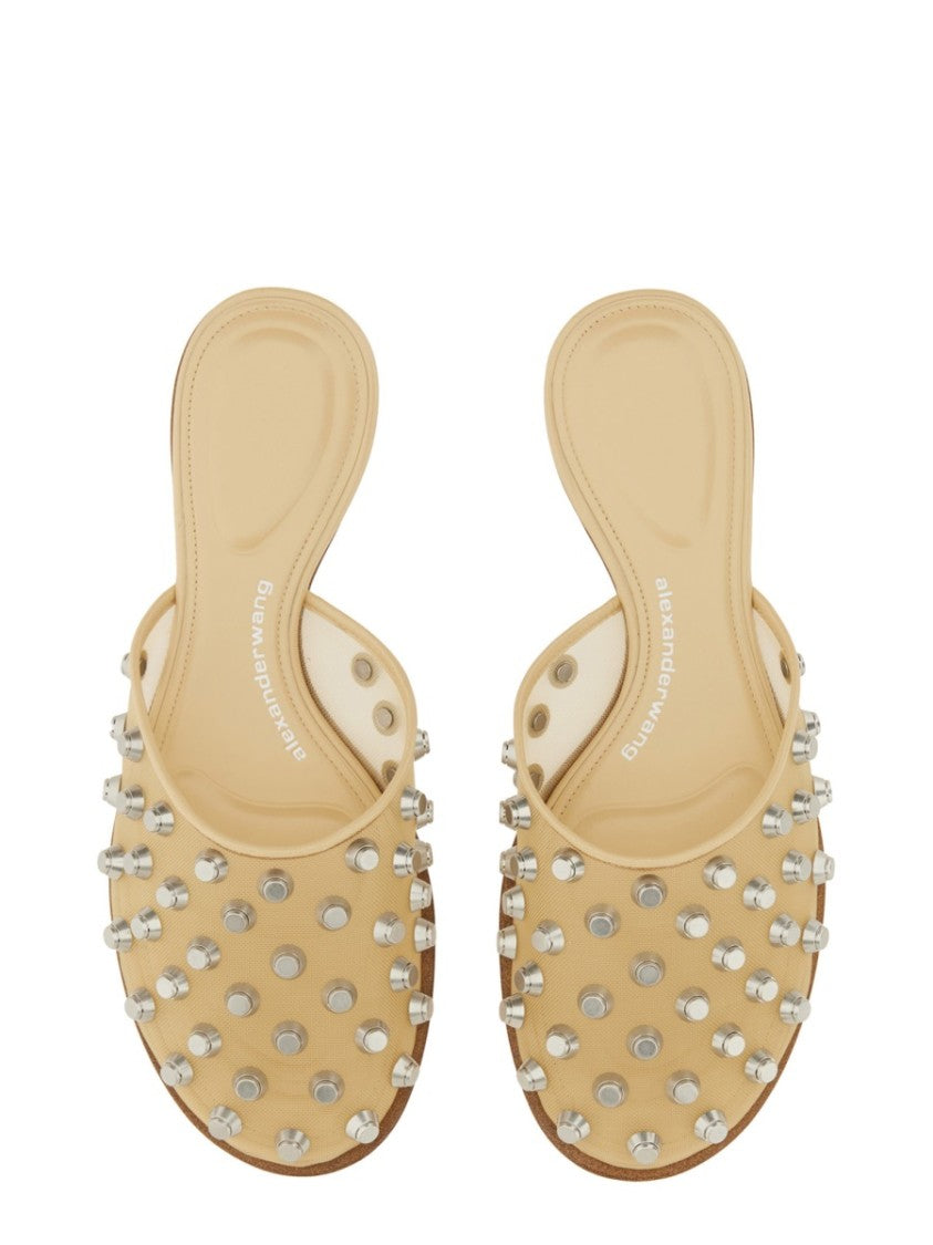 Alexander Wang "Rhodes"Transparent Sandals With Metallic Studs