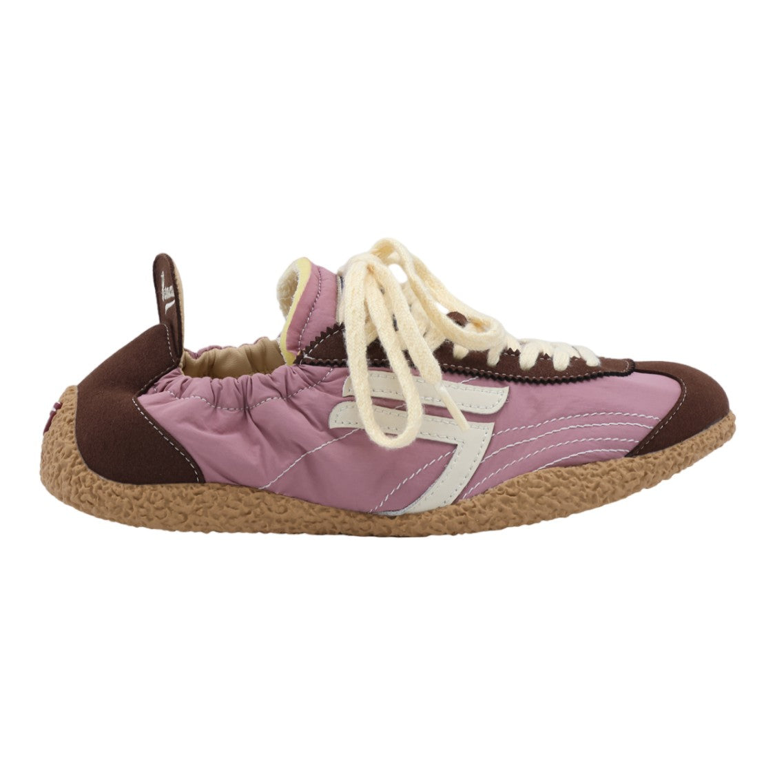 Puraai Ruched Fabric Contrast Accent Sneakers