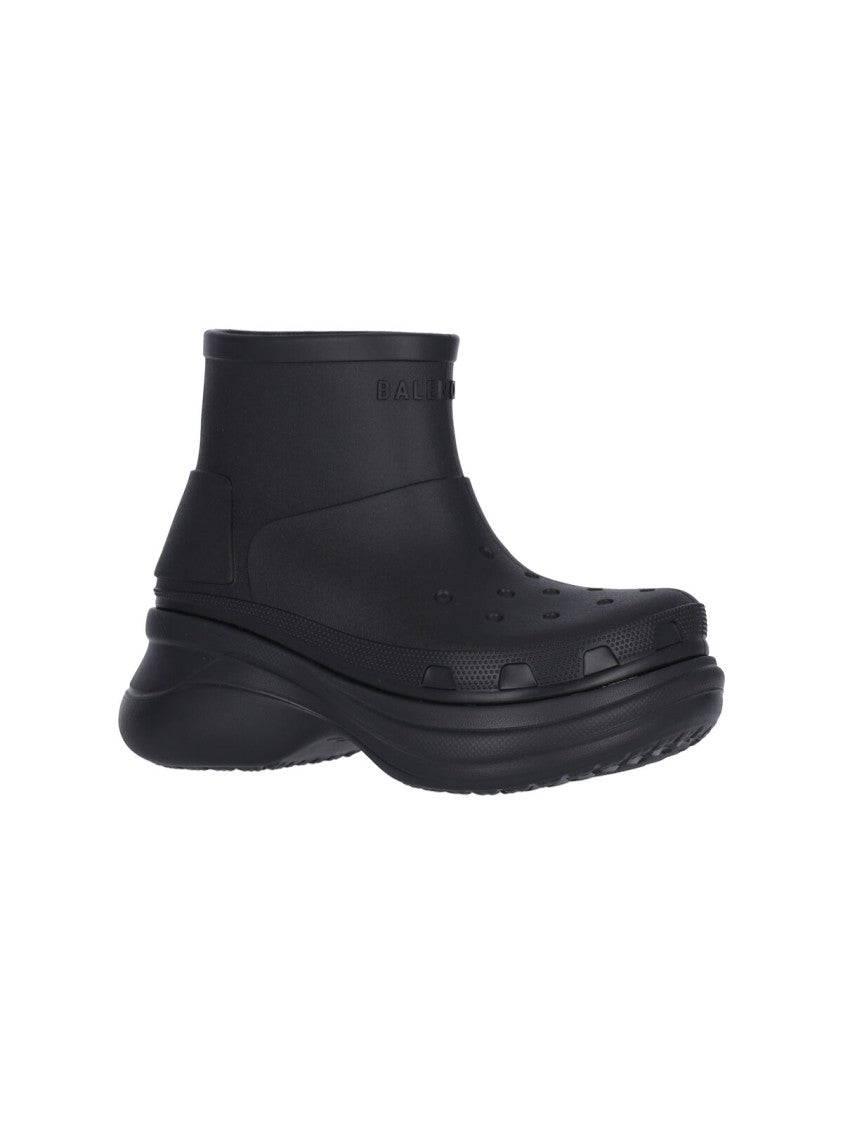 Balenciaga Rubber Ankle Boots – Black