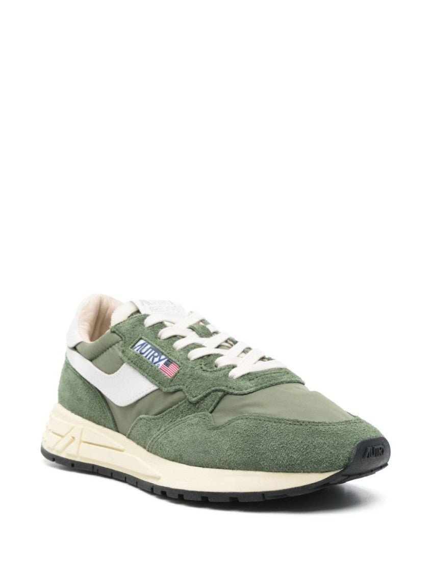 Autry Grass Green Suede Reelwind Lace-Up Sneakers