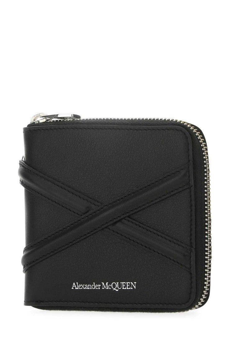 Alexander Mcqueen Black Leather Wallet