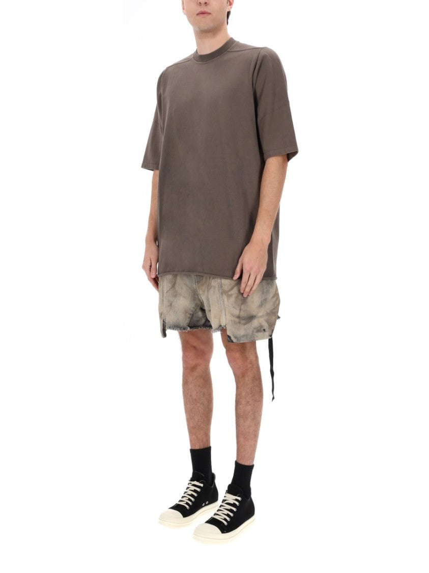 Drkshdw By Rick Owens Neutrals Jumbo Ss Hanging Strap T-Shirt
