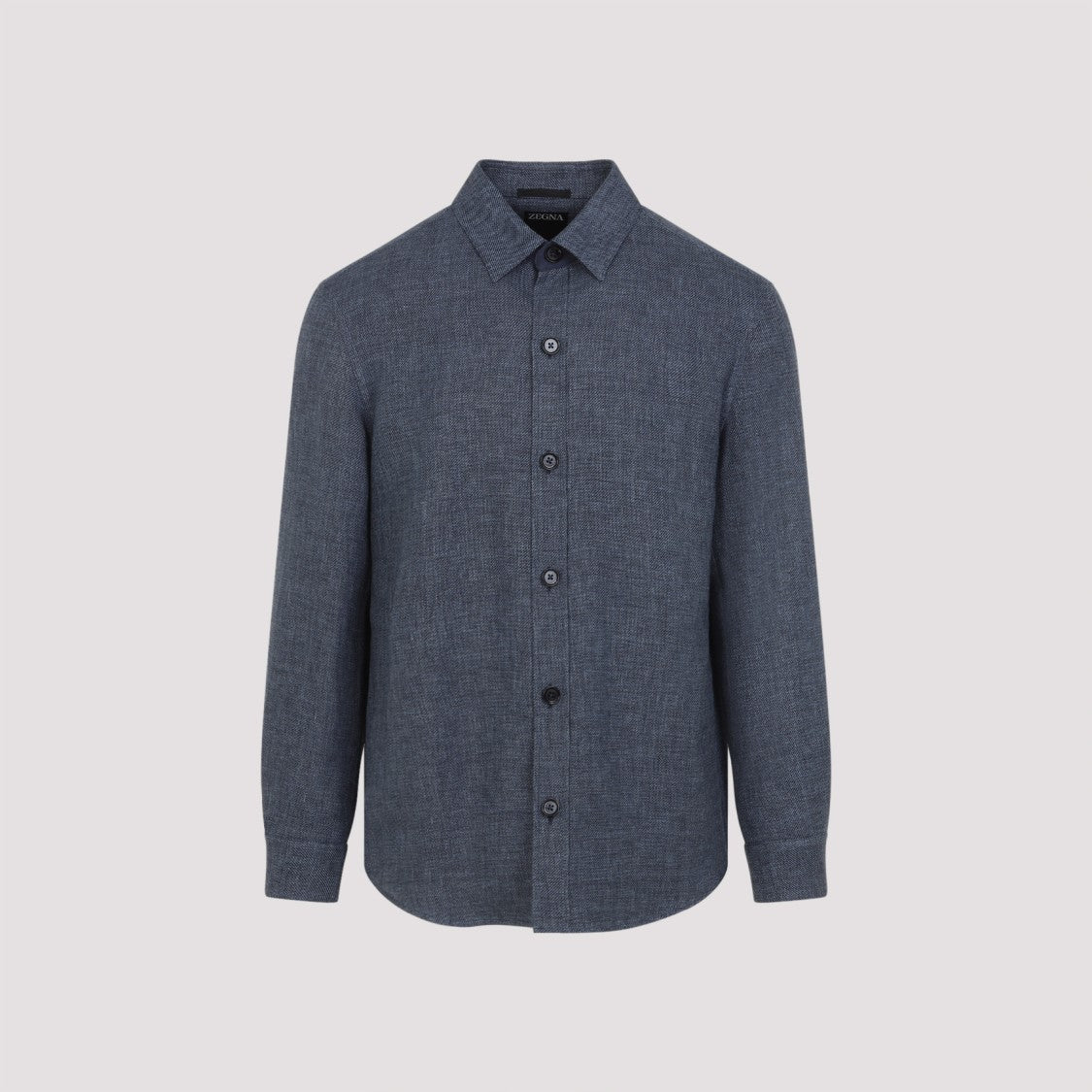 Zegna Cashmere-Linen Blend Button-Down Shirt