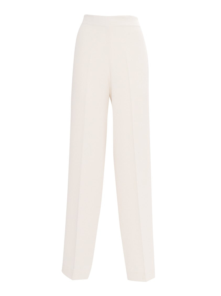 P.A.R.O.S.H. High-Waisted Wide-Leg Trousers With Subtle Pleats