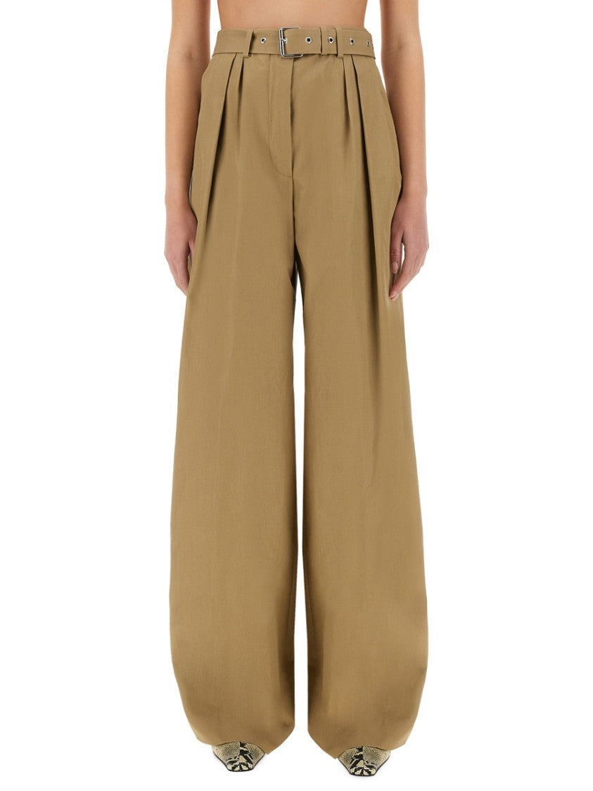 Dries Van Noten Wide-Leg Pants With Matching Belt For Comfort