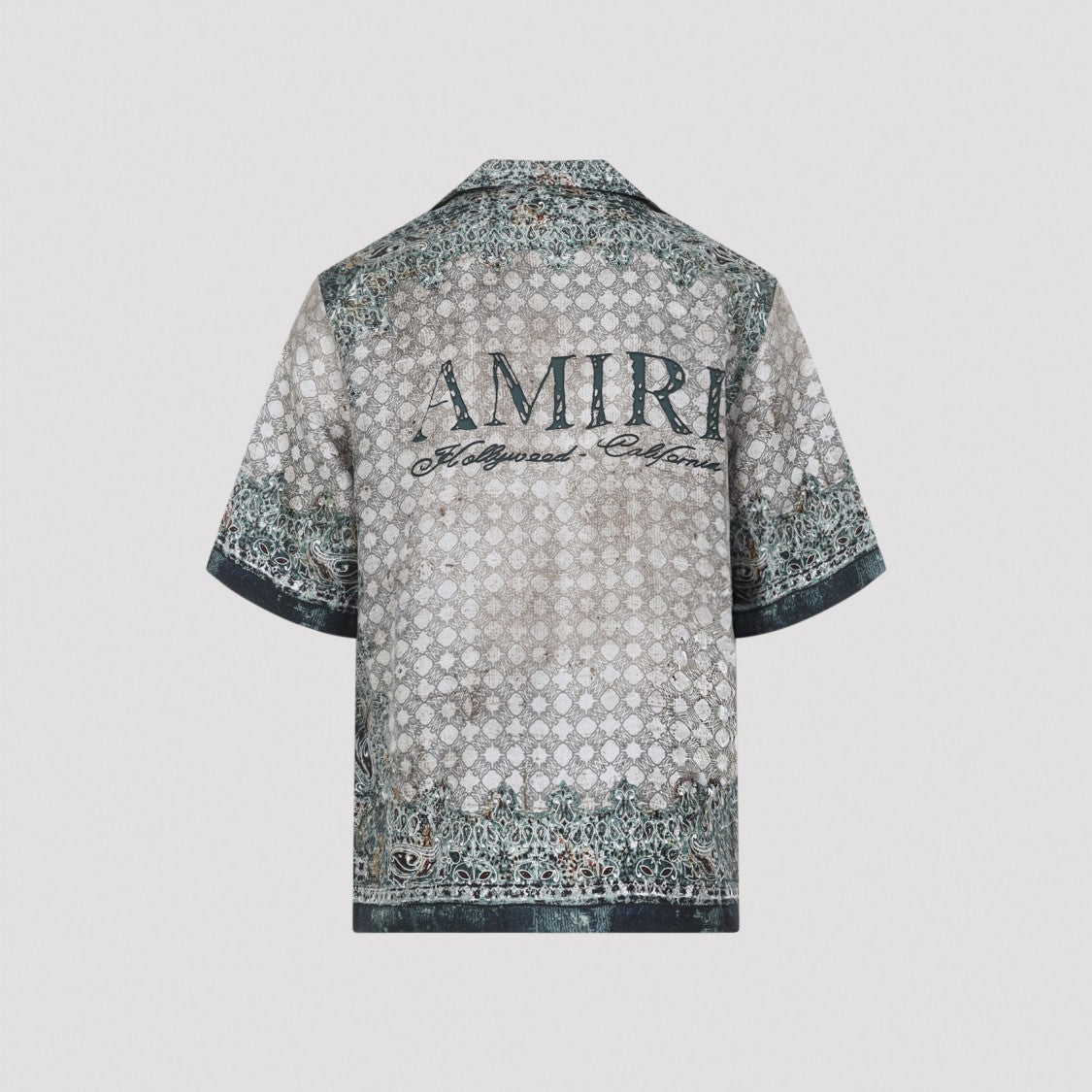 Amiri Silk Shirt With Intricate Paisley And Geometric Pattern