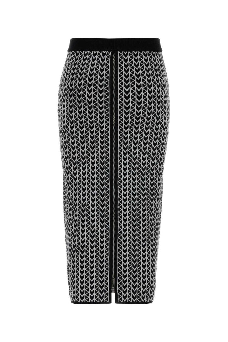 Michael Michael Kors Embroidered Stretch Viscose Blend Skirt