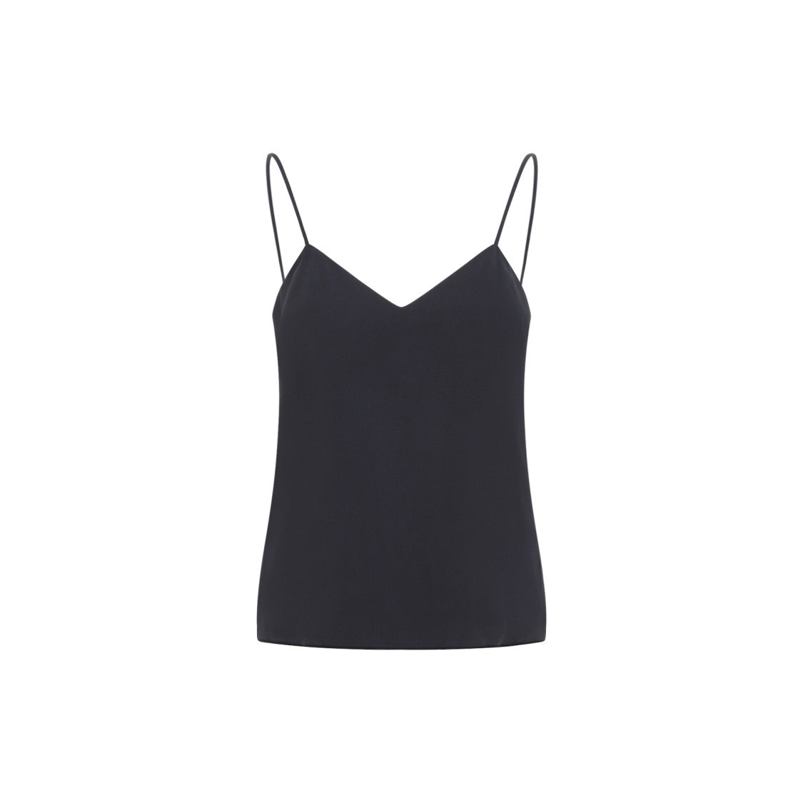 Max Mara Silk V-Neck Top With Spaghetti Straps