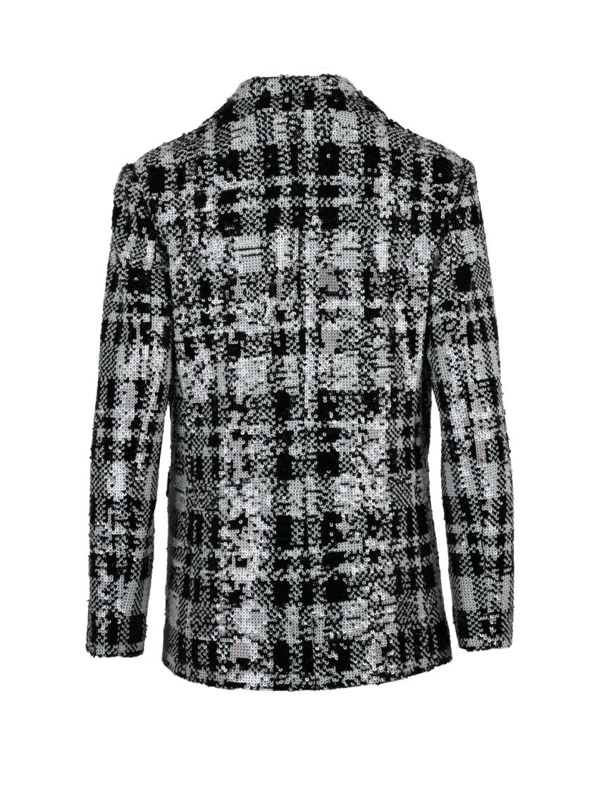 Twinset Actitude Black/White Sequin Snap Jacket
