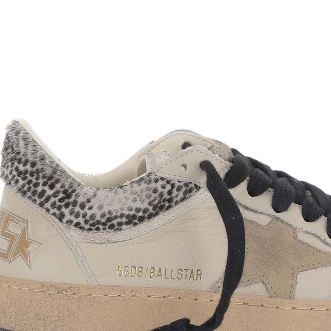 Golden Goose Nappa Leather Sneakers With Suede Star Patch And Animal Print Heel Tab