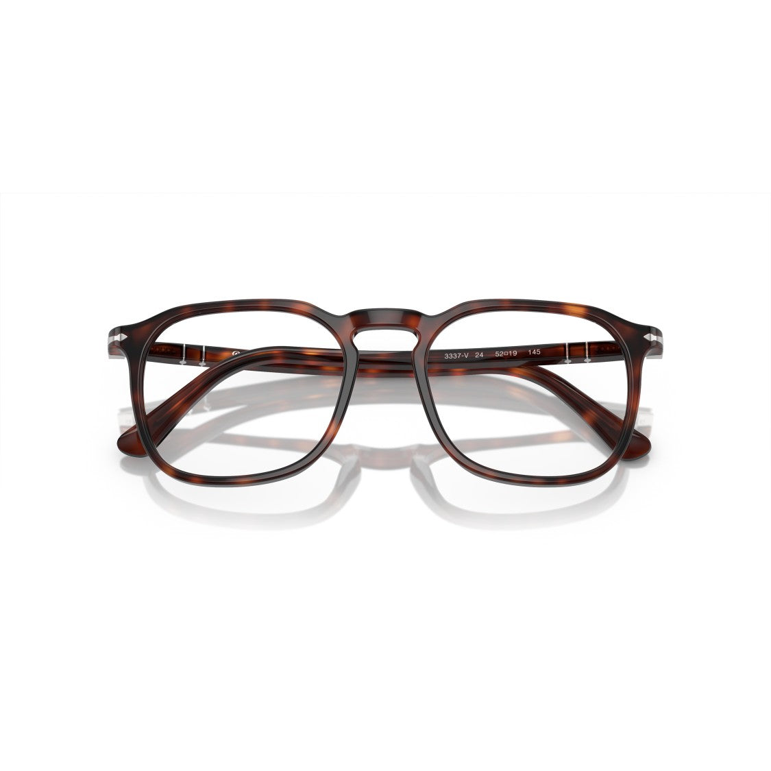 Persol 0Po3337v Square Acetate Eyeglasses With Tortoiseshell Pattern