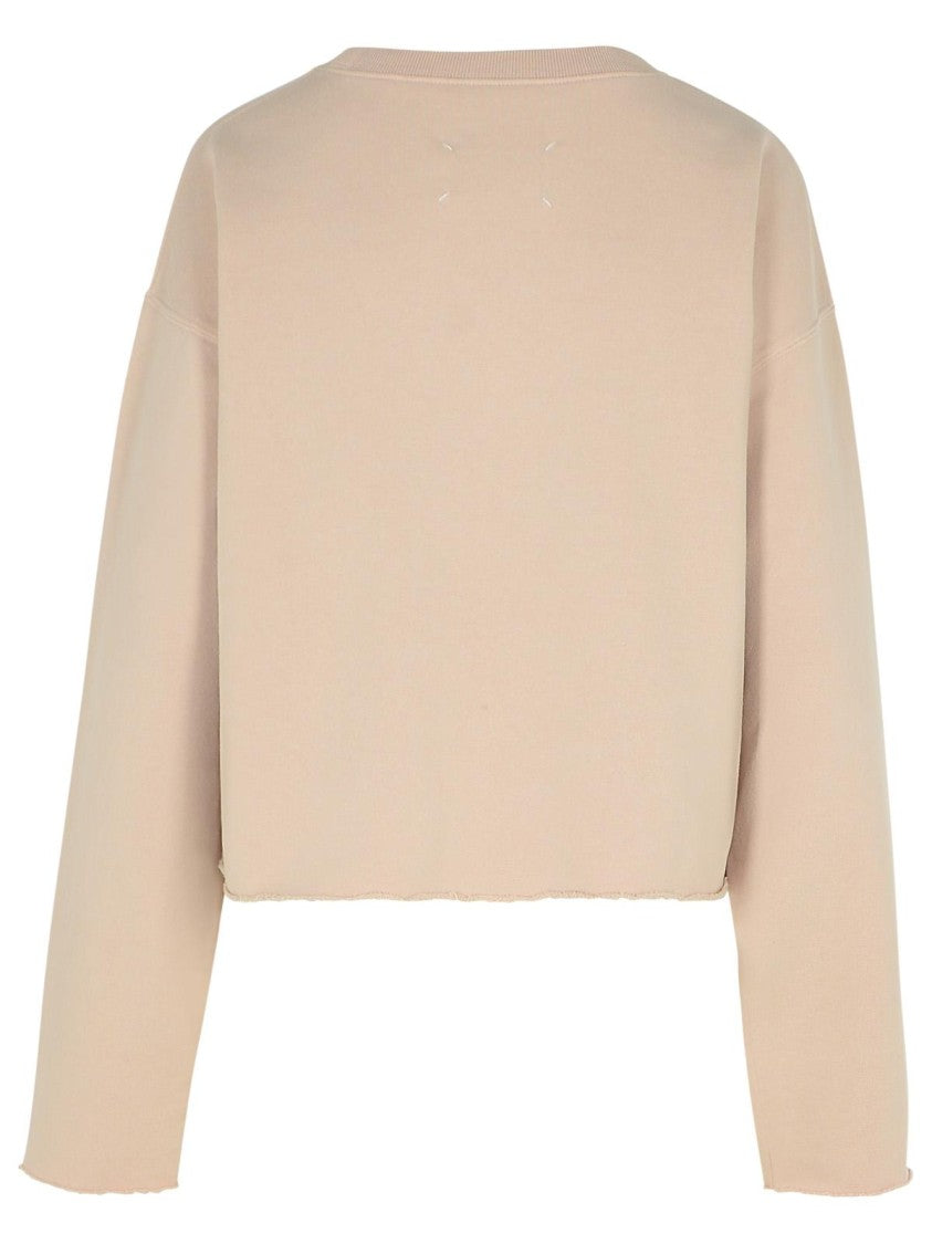 Maison Margiela Reverse' Cotton Sweatshirt Nude