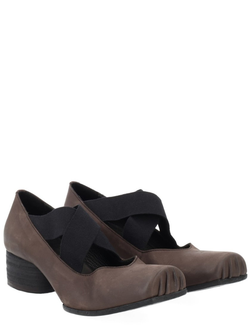 Uma Wang Muted Brown Calf Leather Flats