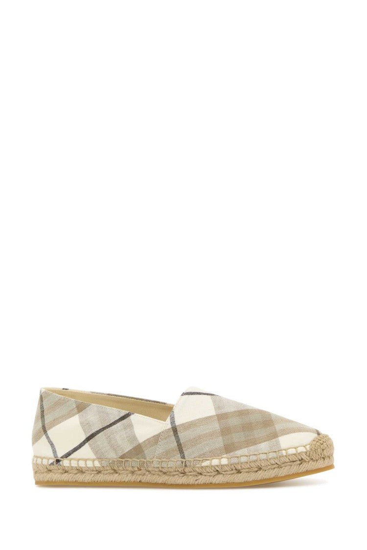 Burberry Embroidered Canvas Mews Check Espadrilles