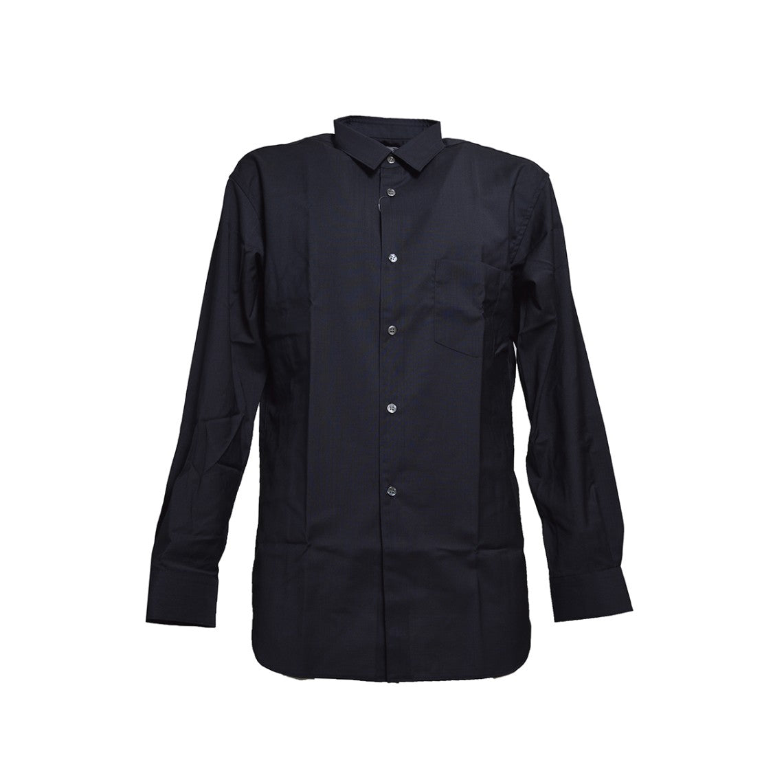 Comme Des Garçons Navy Stretch Cotton Shirt