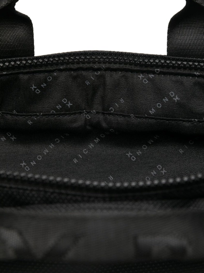 John Richmond Structured Black Minimalist Bag With Clean Detailing