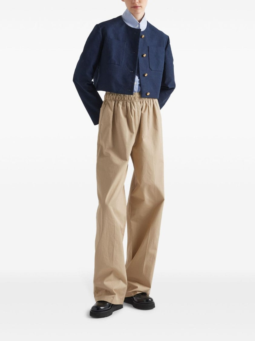 Prada Triangle Logo Trousers