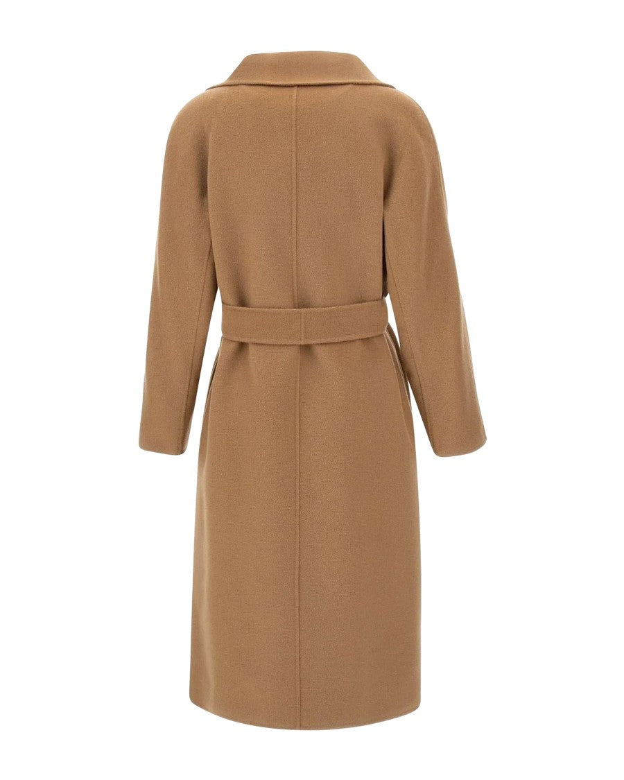 Max Mara Long Wrap Coat With Matching Waist Belt And Kimono Sleeves