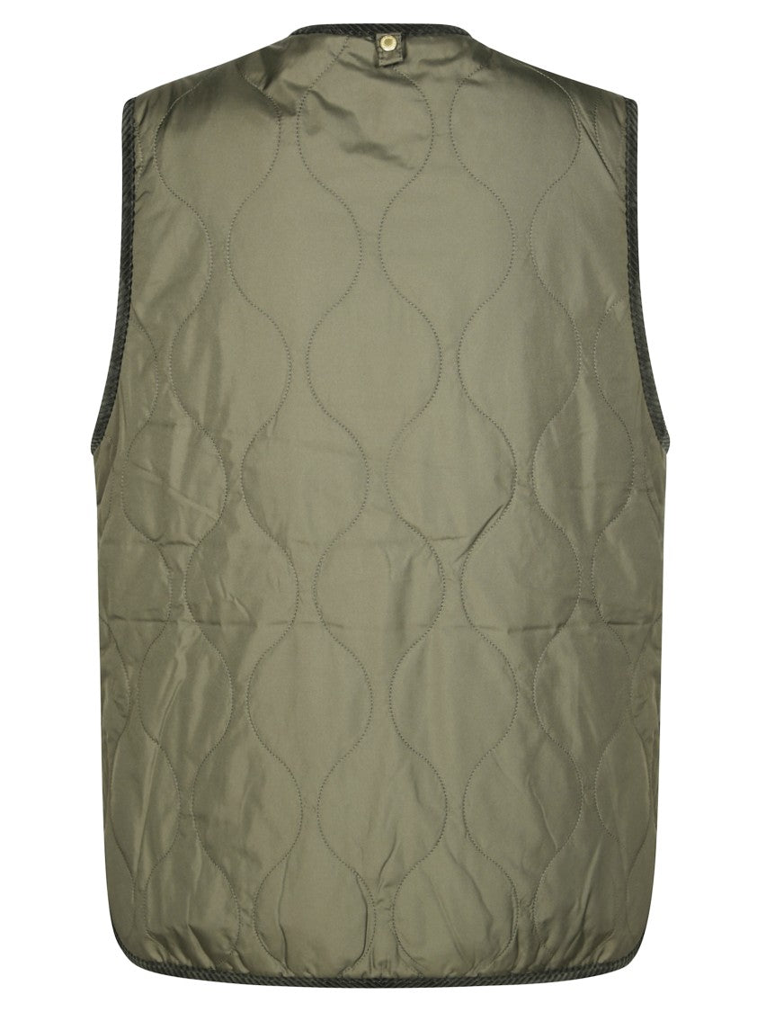Barbour Quilted Black Sleeveless Gilet With High Collar