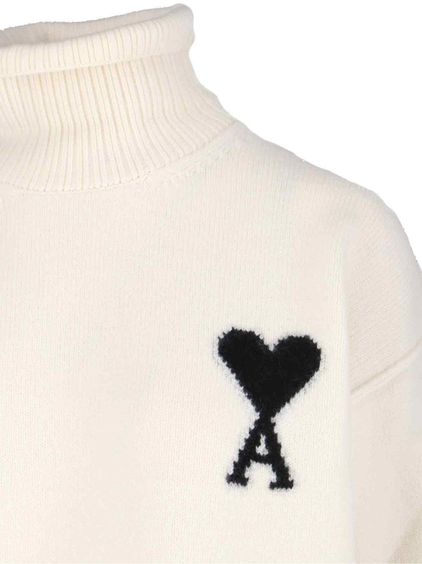 Ami Logo Sweater – Cream