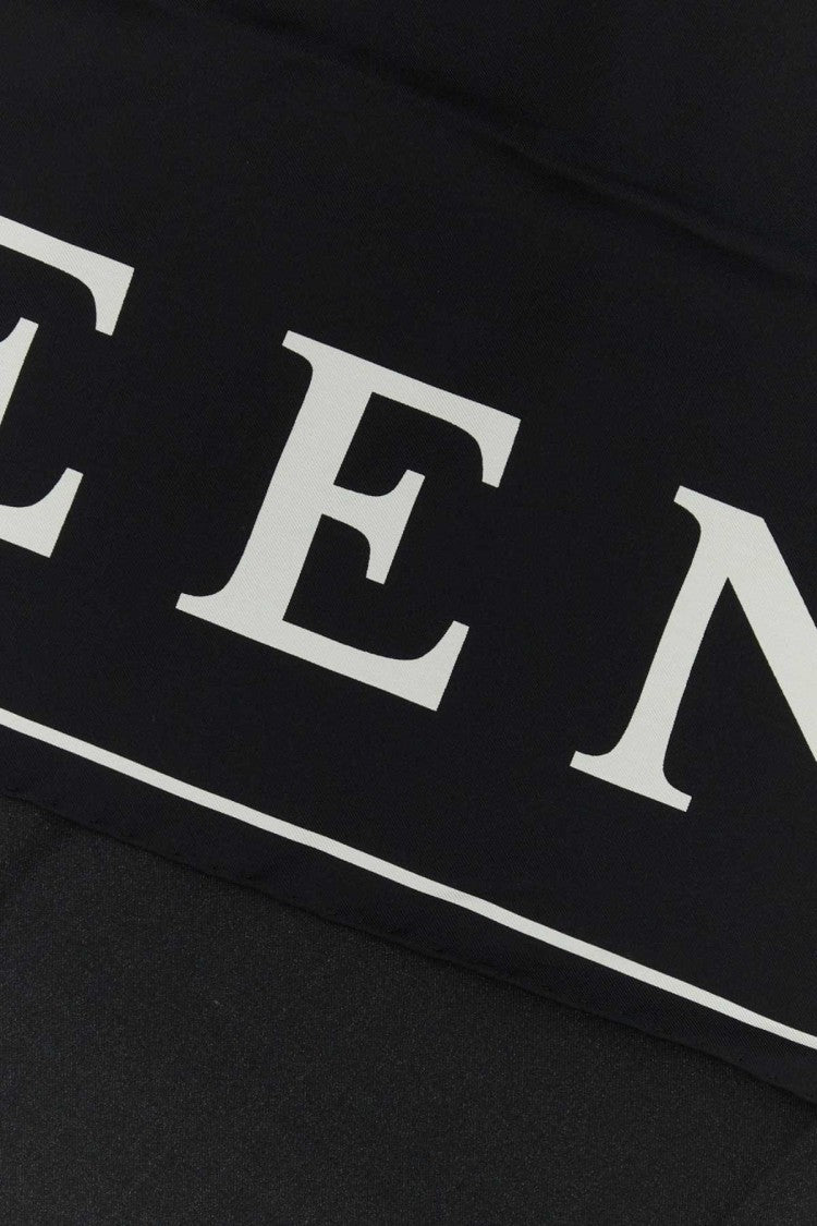 Alexander Mcqueen Black Silk Foulard