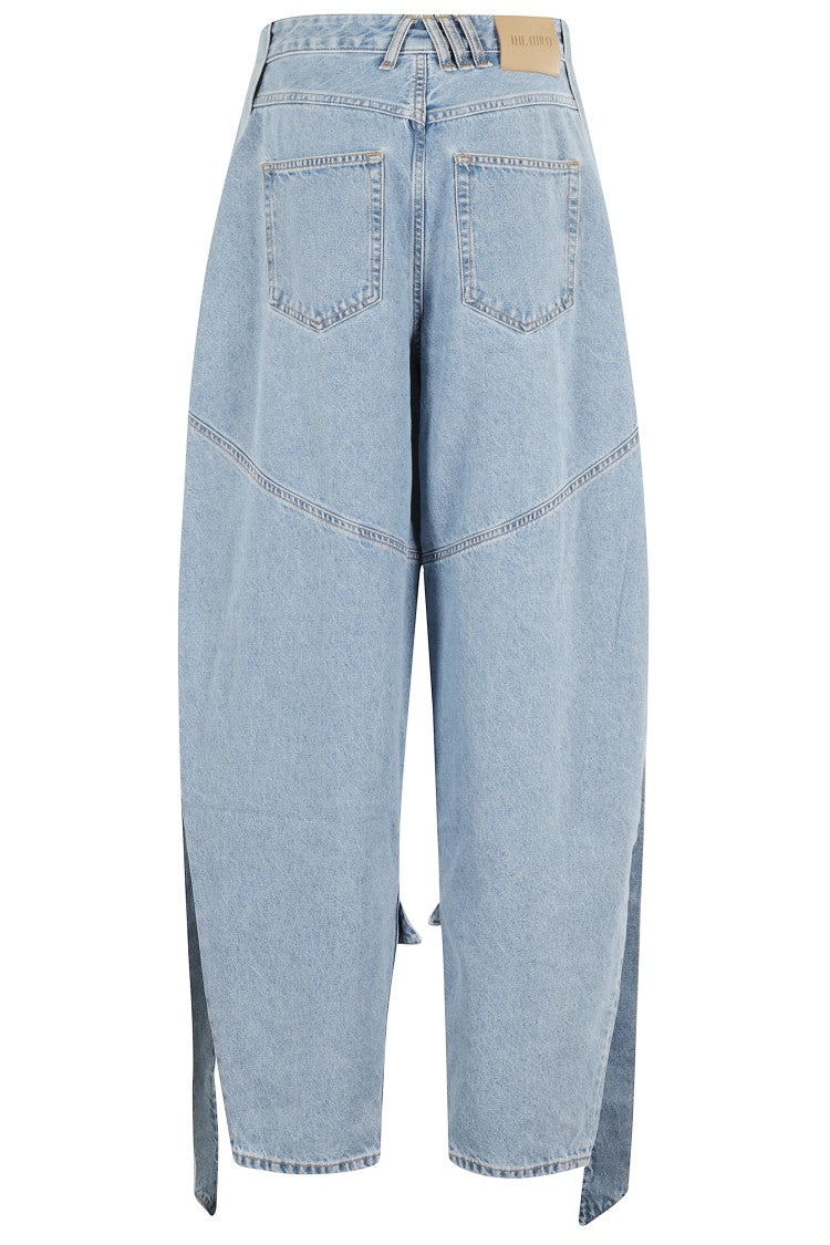 The Attico Light Blue Denim Long Pants