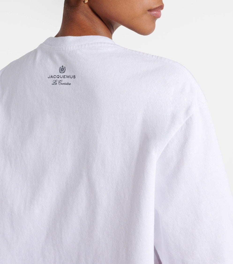 Jacquemus White Oversized T-Shirt With Graphic Print