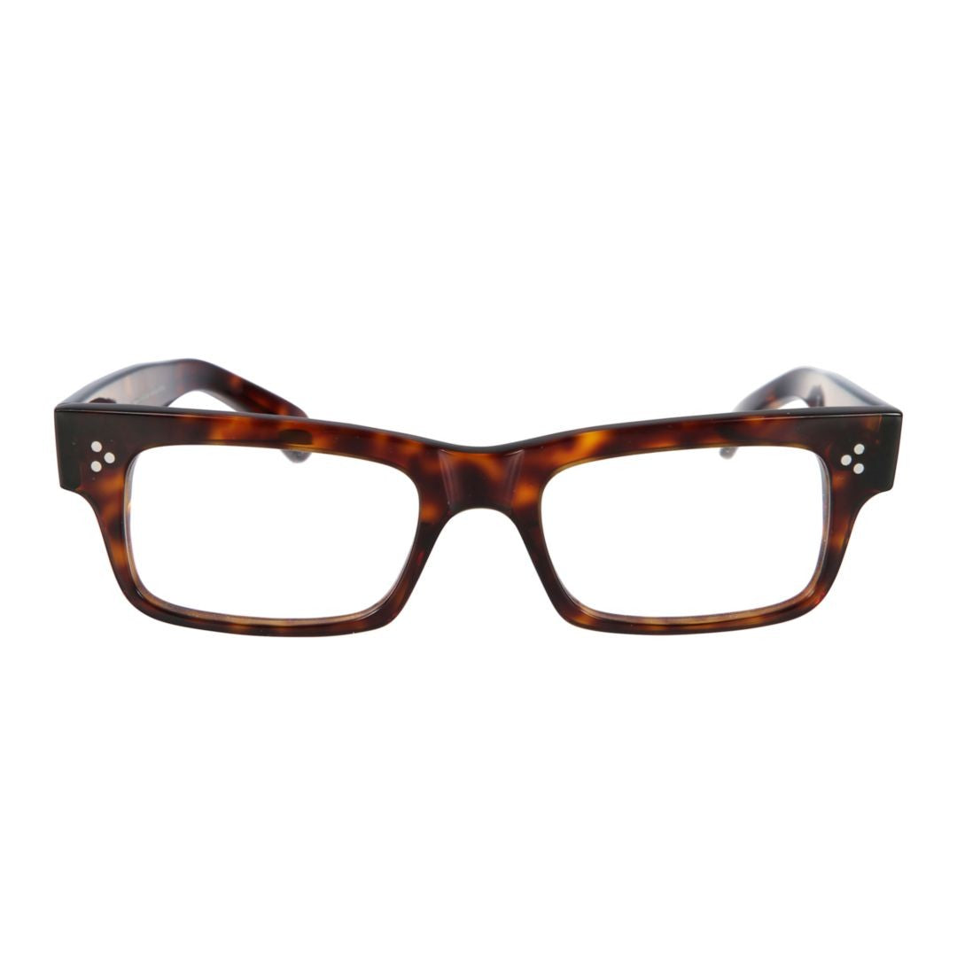 Kador Mark Rectangular Tortoiseshell Eyeglasses With Silver Accents