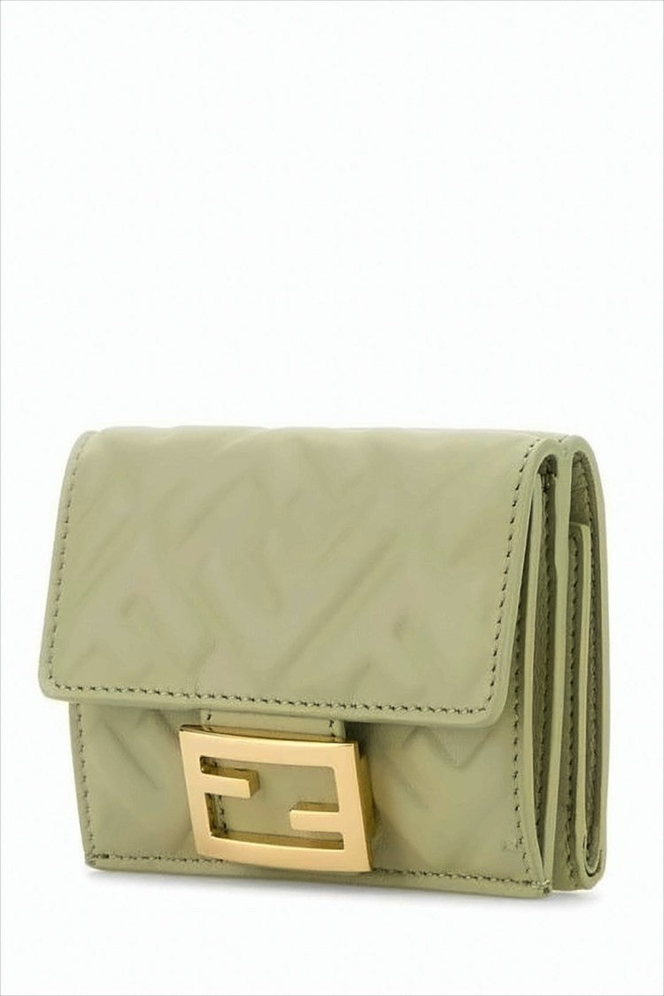 Fendi Compact Quilted Wallet With Gold-Tone Closure