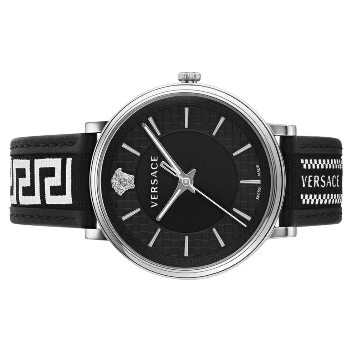 Versace Greca Logo 38Mm Women's Analog Watch With Blue Leather Strap