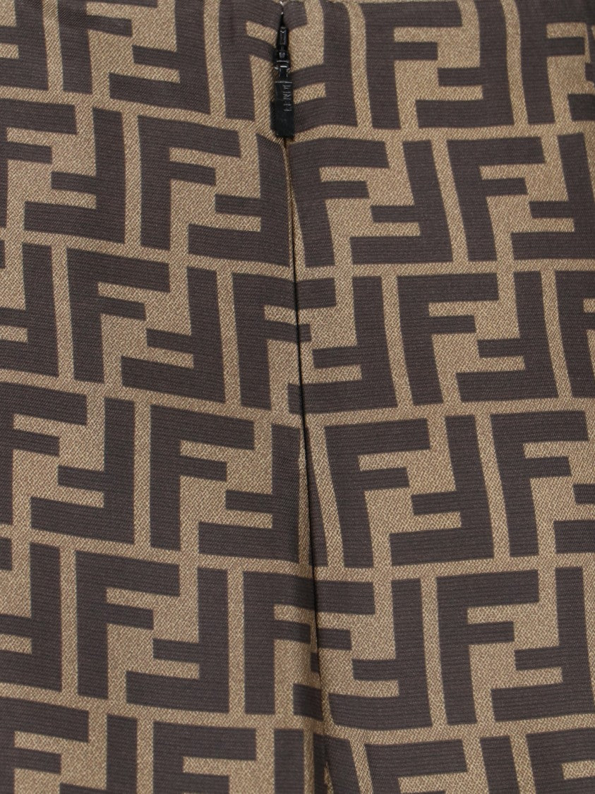 Fendi Ff Maxi Skirt – Brown