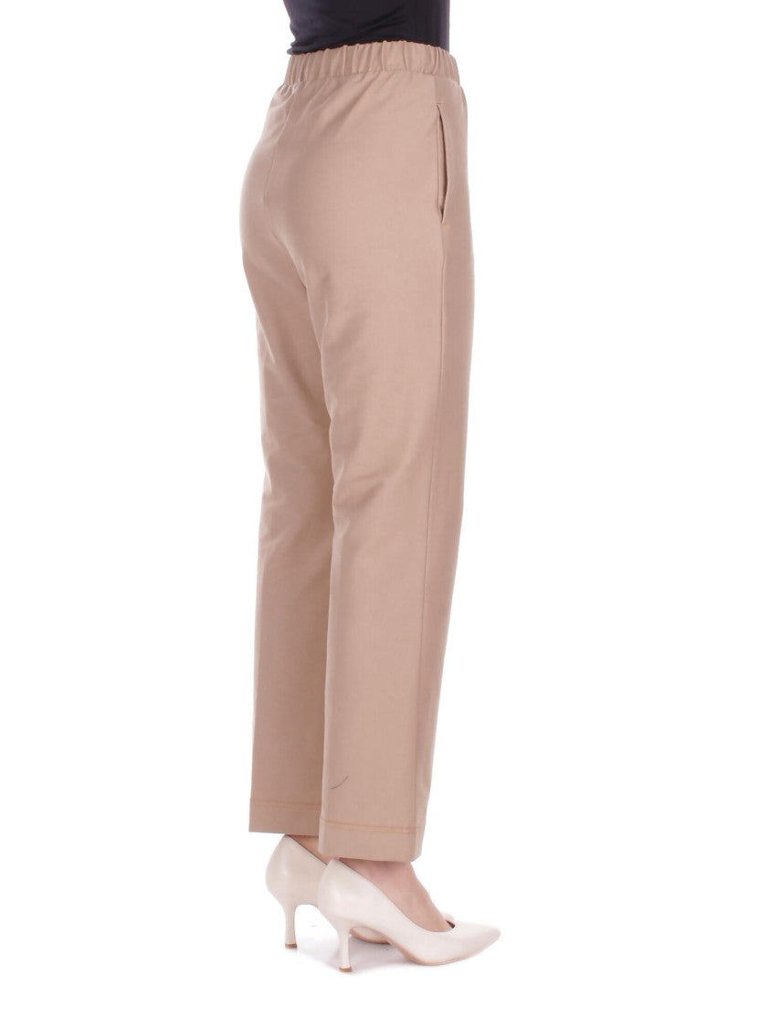 Max Mara Beige Mid Rise Trousers