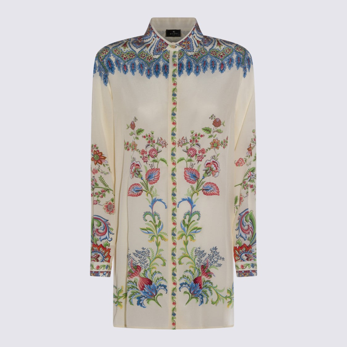 Etro Red Classic Shirt With Structured Collar