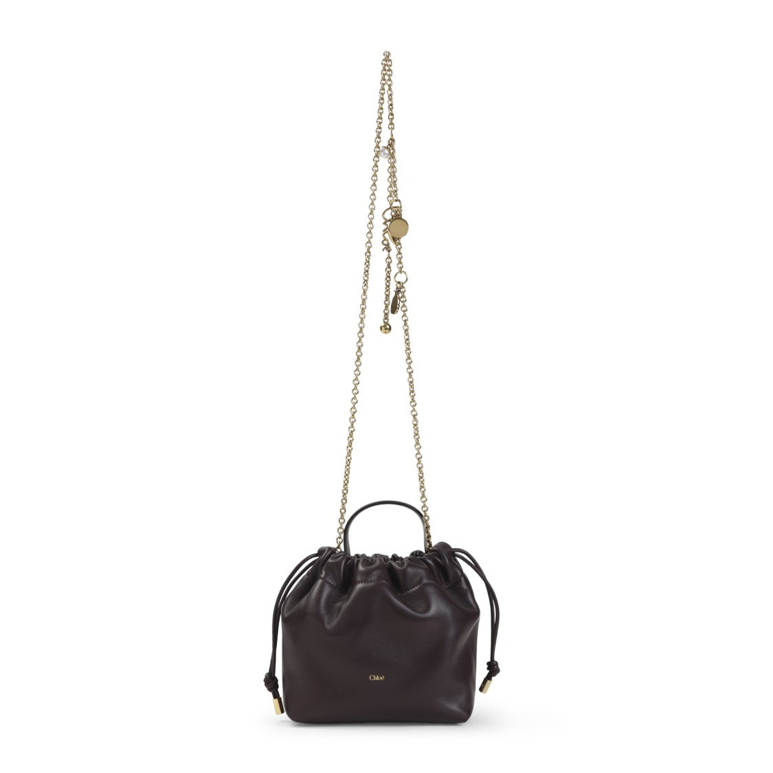 Chloé Compact Pink And Purple Leather Shoulder Bag