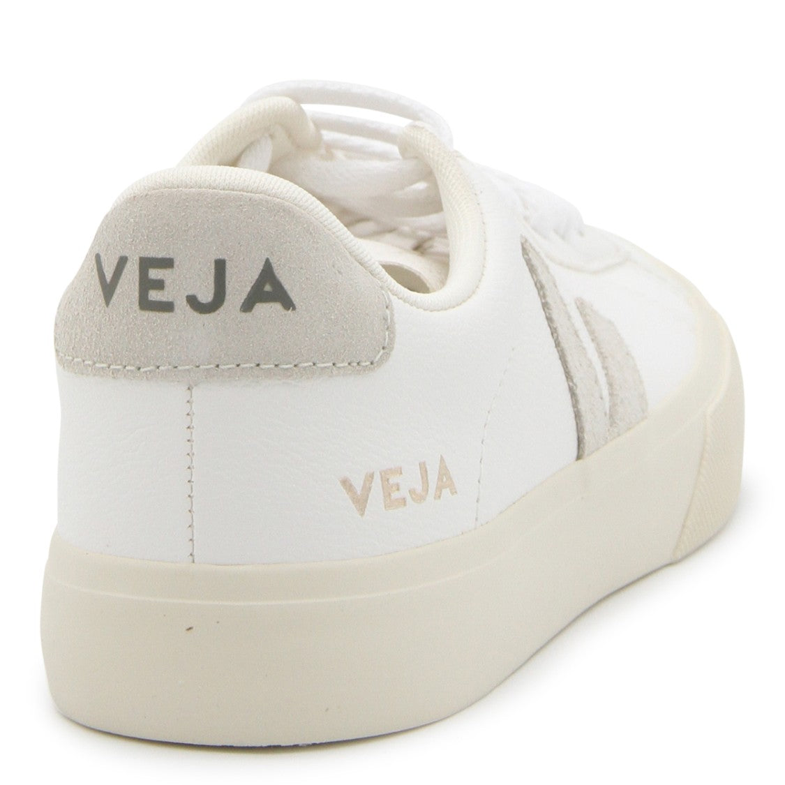 Veja White Leather-And-Rubber Campo Sneakers