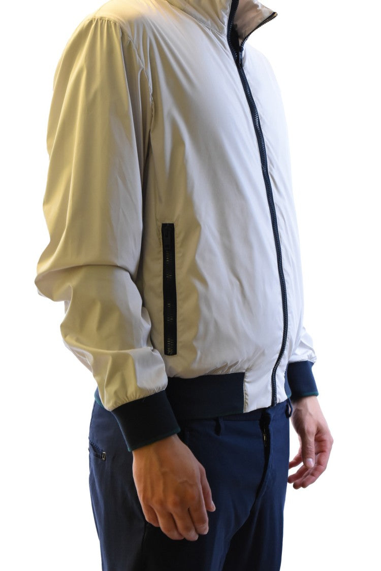 Fay Multicolor Nylon Zip-Up Bomber Jacket