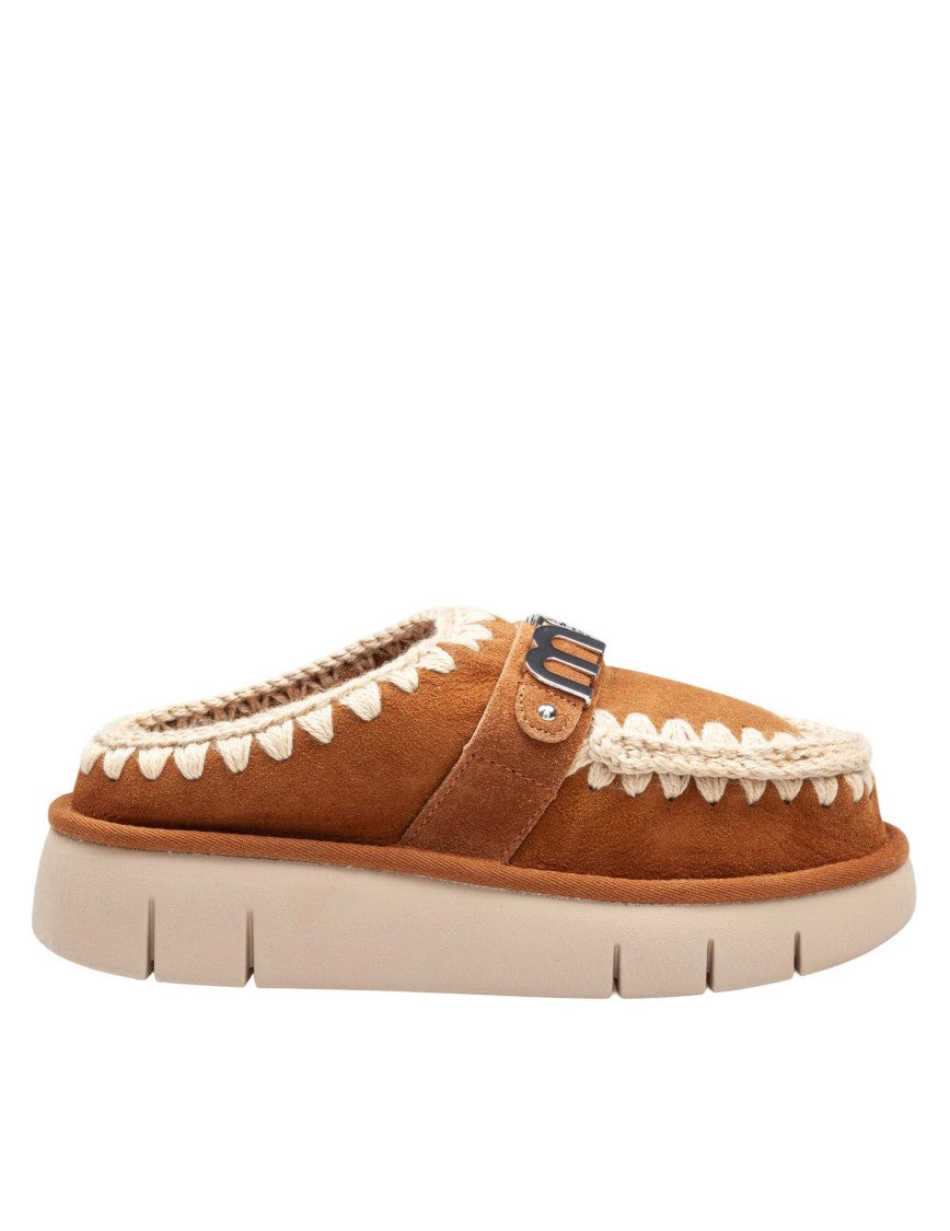 Mou Cognac Bounce Sheepskin Clog