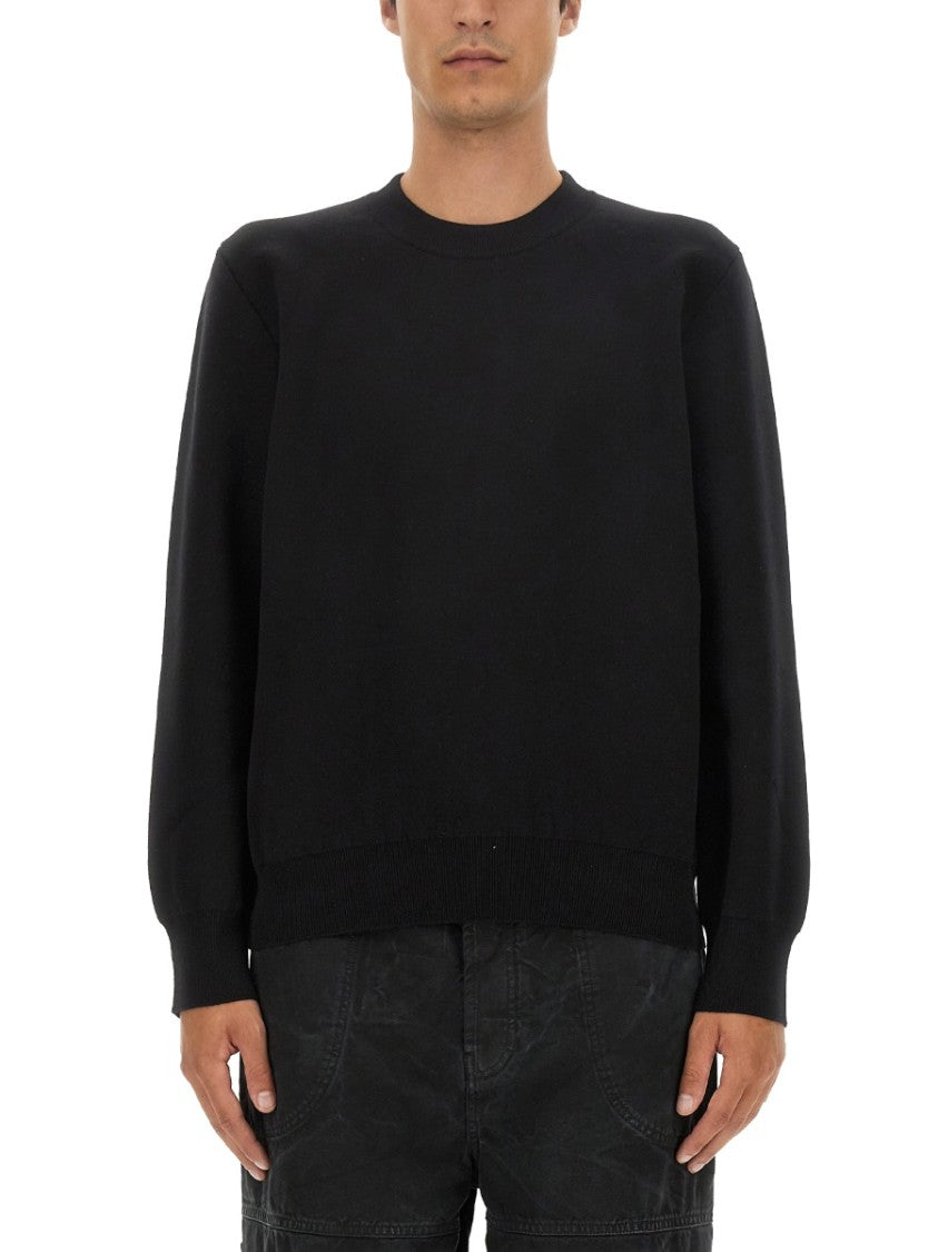 Off-White Regular Fit Cotton Sweatshirt With Embossed Logo
