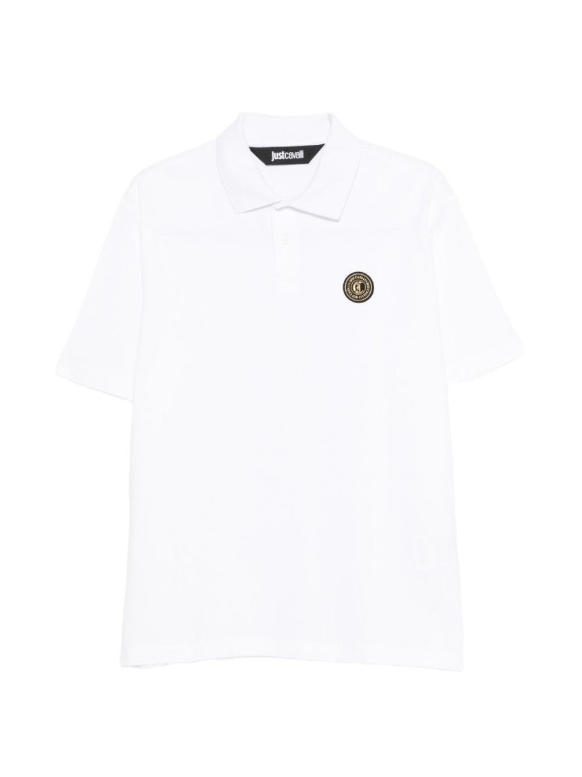 Just Cavalli Short-Sleeve Traditional Collar Polo Shirt