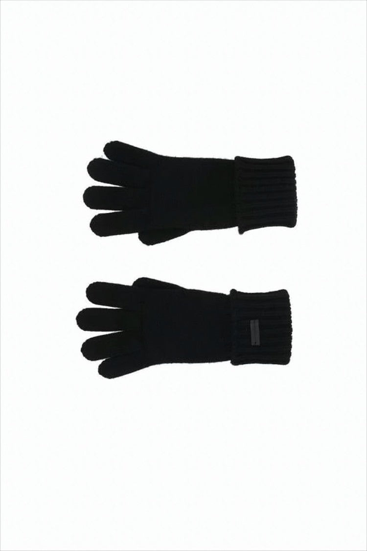 Saint Laurent Sophisticated Cashmere Gloves With Ribbed Cuff Detail