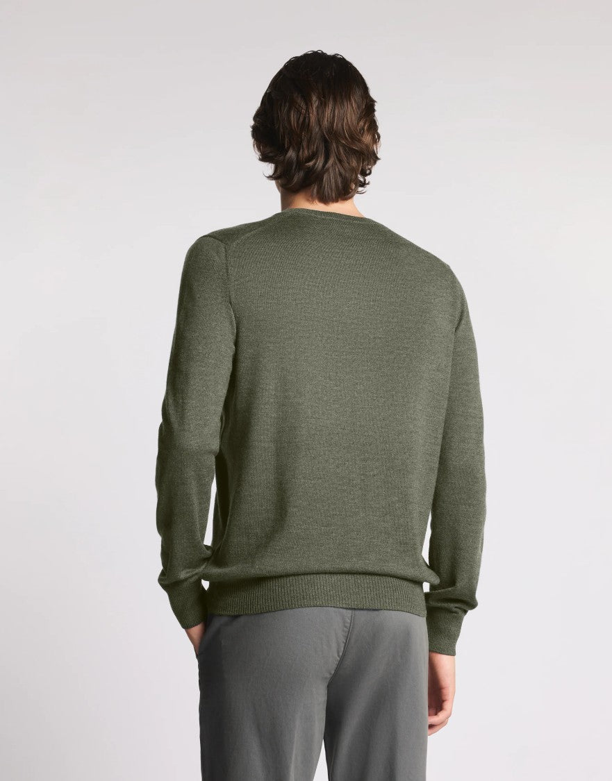 Fay Refined Wool Crew Neck Sweater