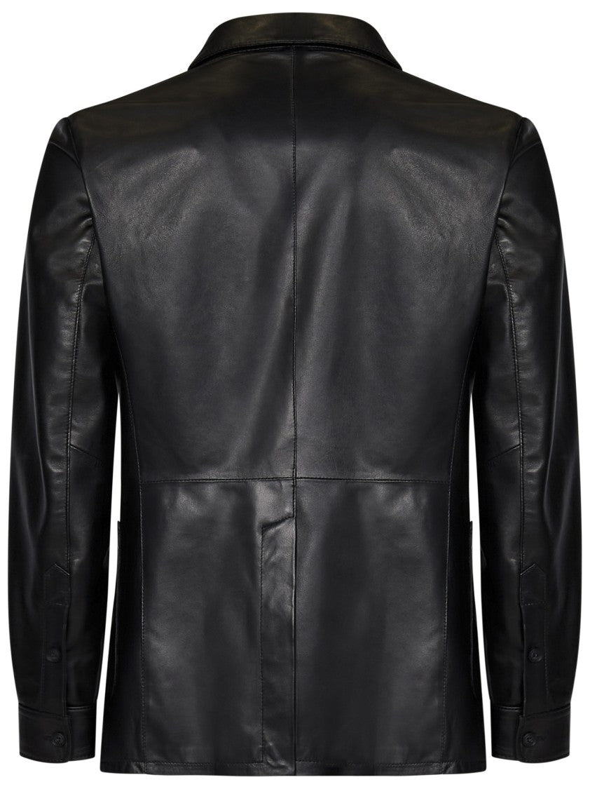 Franzese Collection Black Leather Jacket