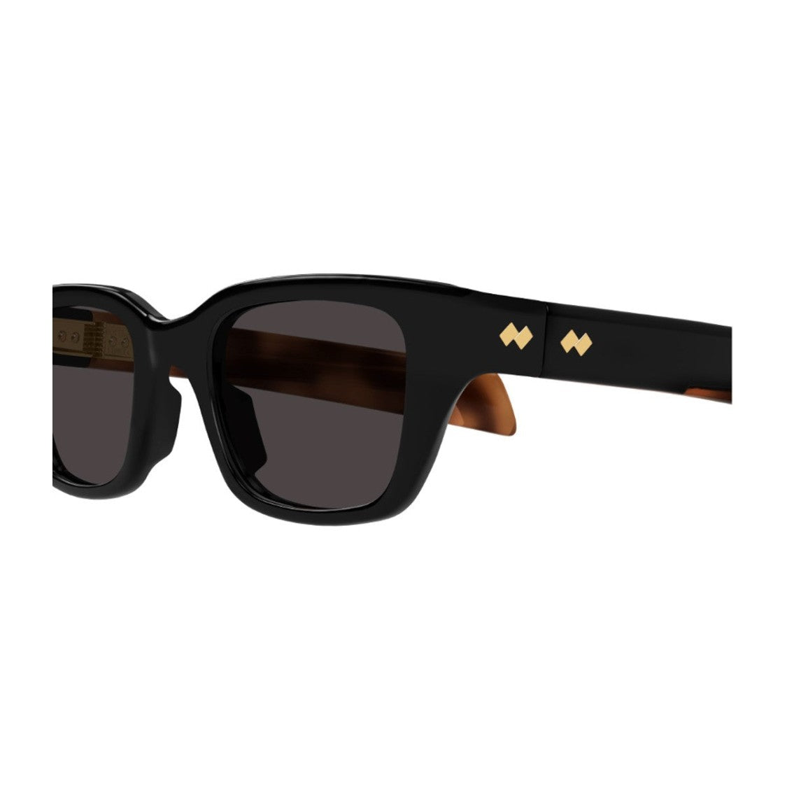 Bottega Veneta Black Bv1393s Ribbon Recycled Acetate Rectangular Sunglasses