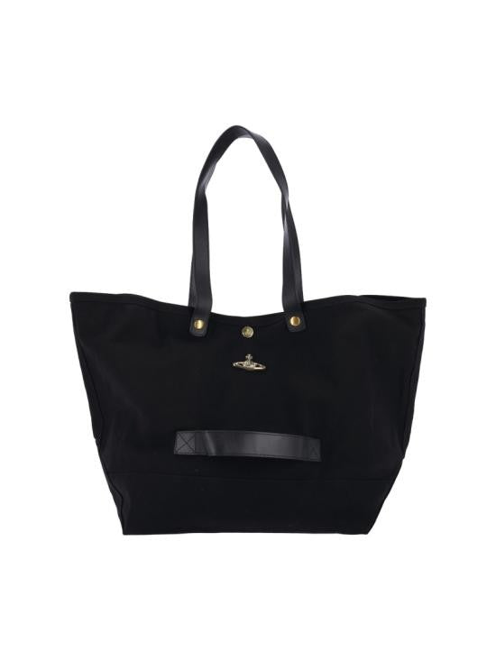 Vivienne Westwood Spacious Canvas Tote Bag With Minimalist Design