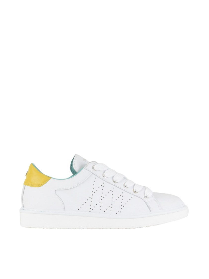 Panchic White Lace-Up Shoes