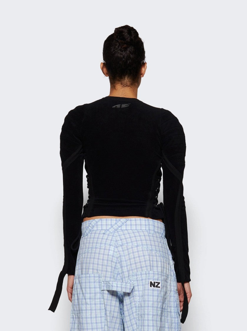 Natasha Zinko Towelled Muscle Top Black